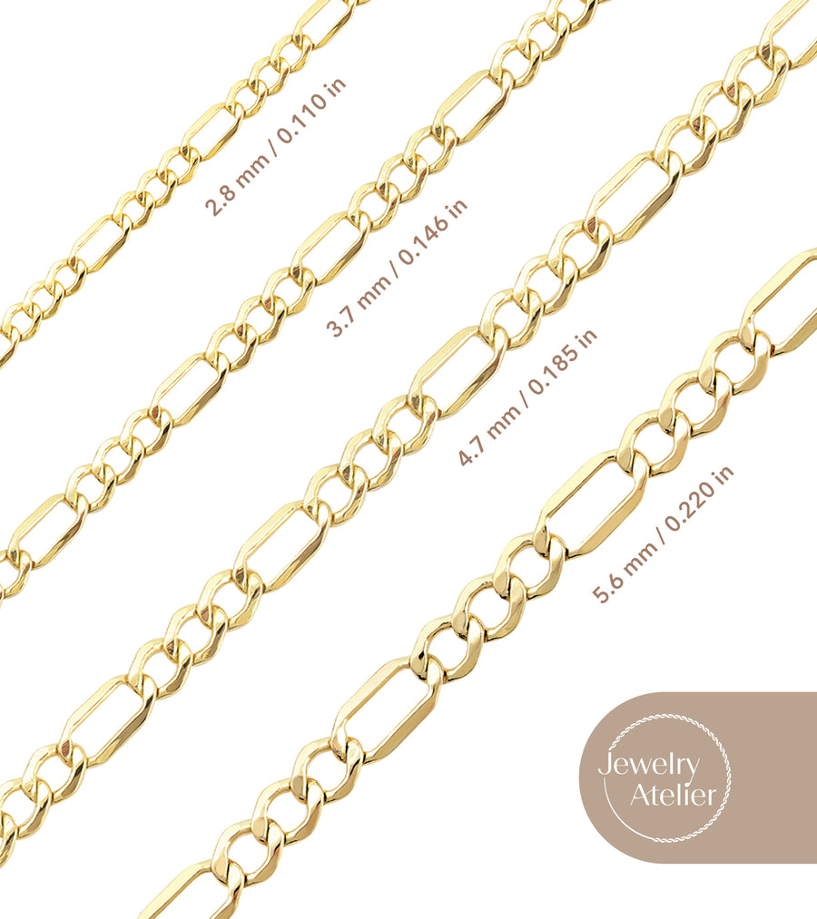 Figaro Chain Necklace (3.7mm)