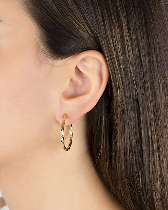Twisted Hoop Earrings Large Jewelry Atelier
