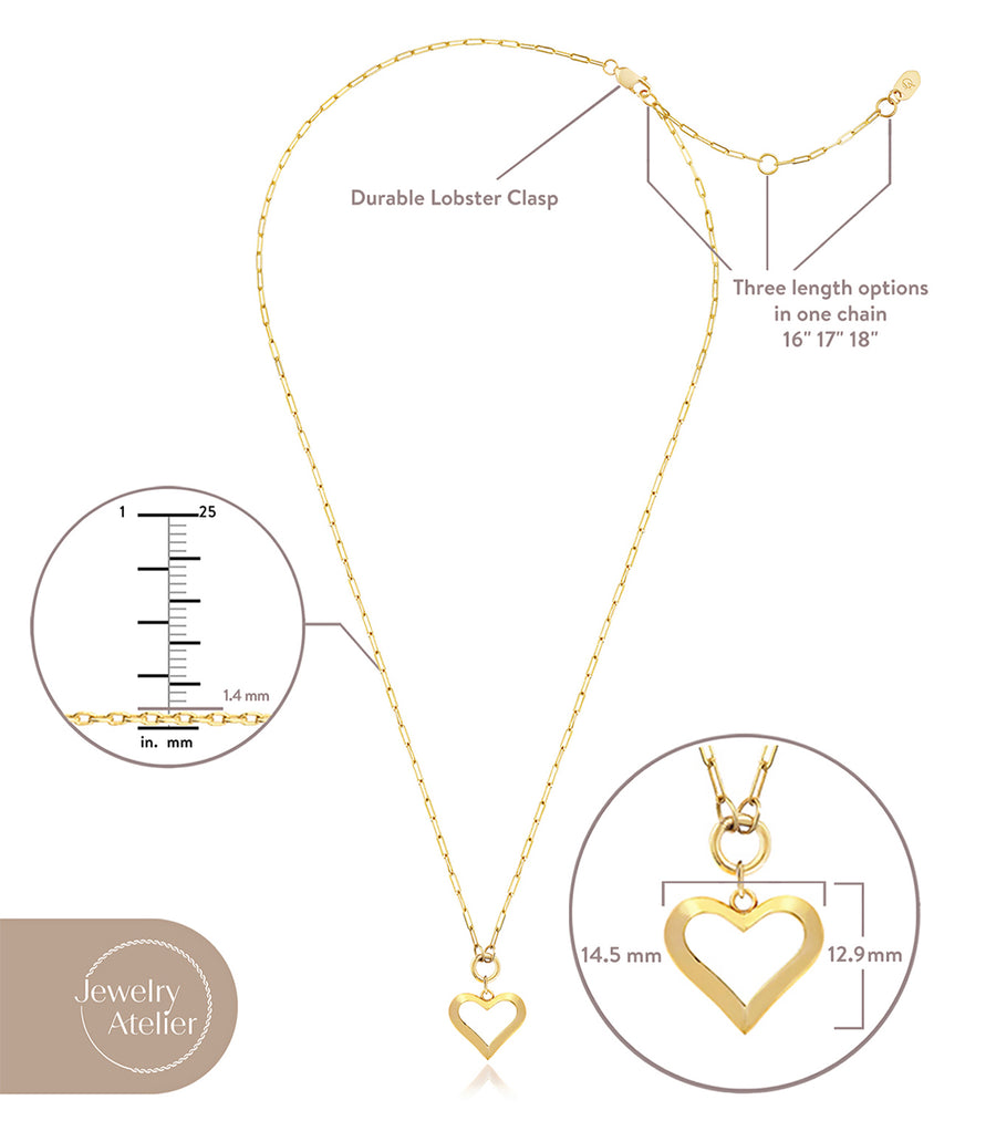 Classic Heart Pendant Necklace
