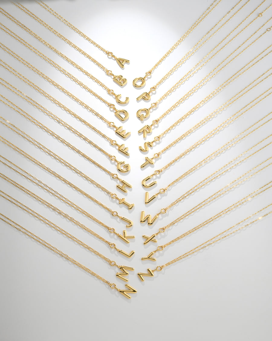 Initial Pendant Necklace - Jewelry Atelier