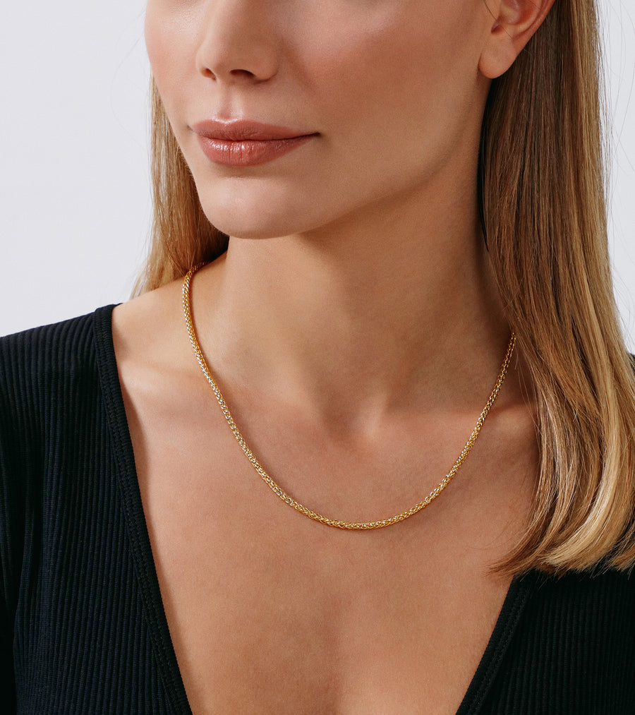 Palm Chain Necklace (3.2mm) - Jewelry Atelier