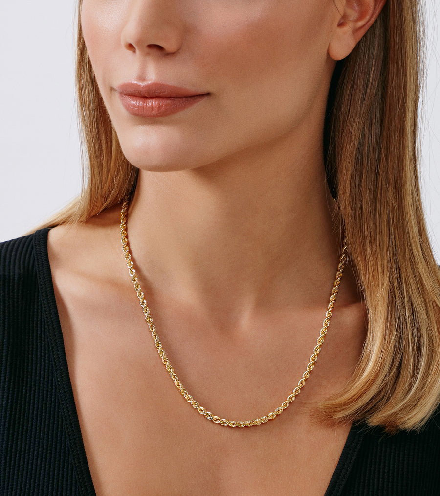 Rope Chain Necklace (3.8mm) - Jewelry Atelier