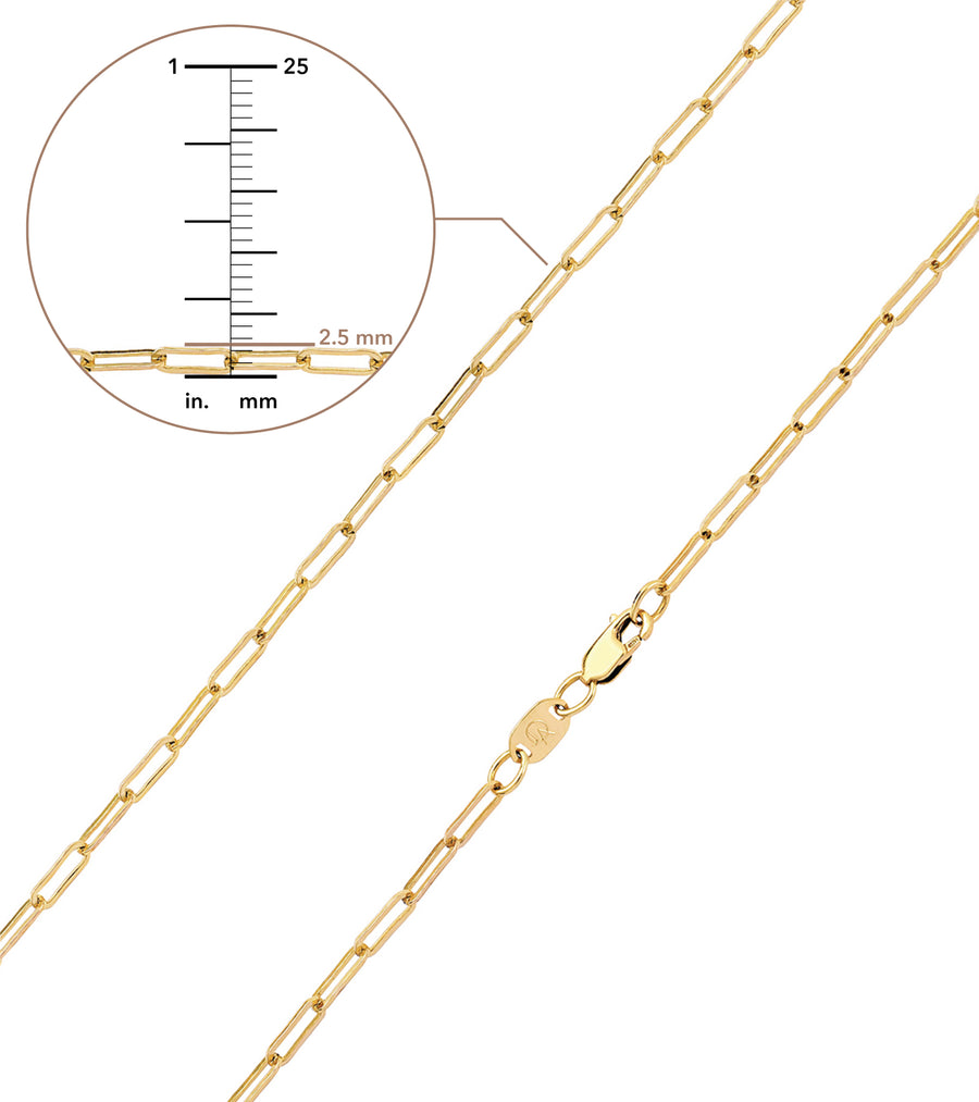 Clip Chain Necklace (2.5mm) - Jewelry Atelier