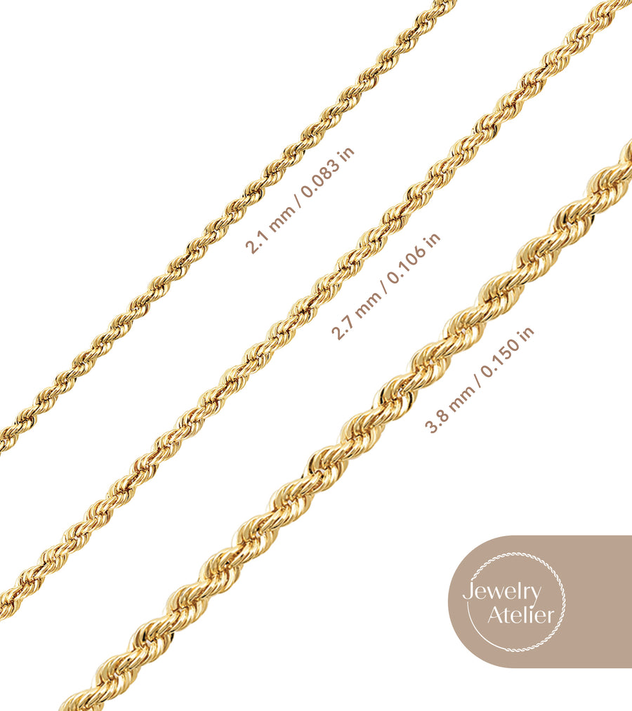 Rope Chain Necklace (2.1mm) - Jewelry Atelier