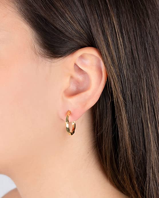Twisted Hoop Earrings (Small) - Jewelry Atelier