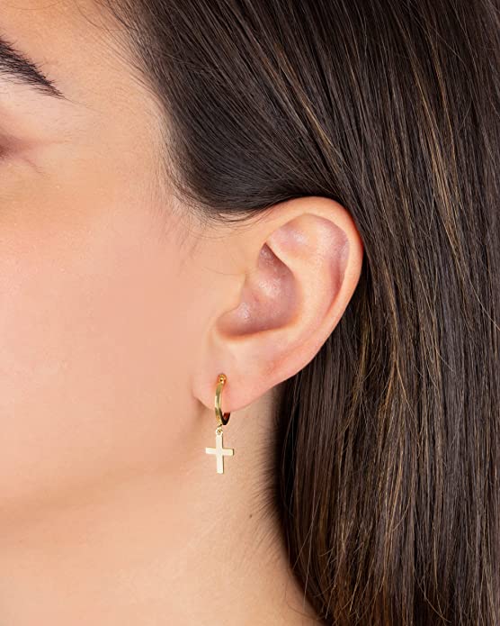 Cross Dangle Earrings - Jewelry Atelier