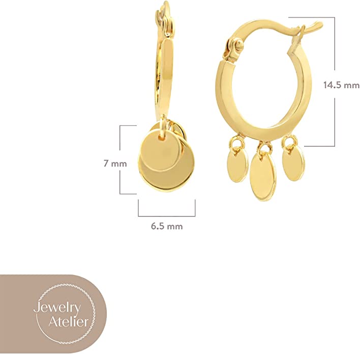 Disc Dangle Earrings - Jewelry Atelier