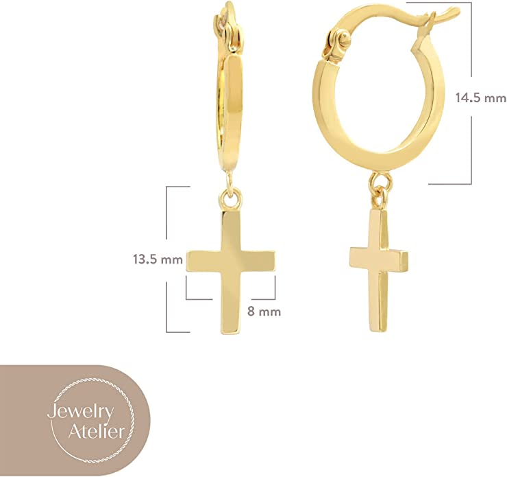 Cross Dangle Earrings - Jewelry Atelier
