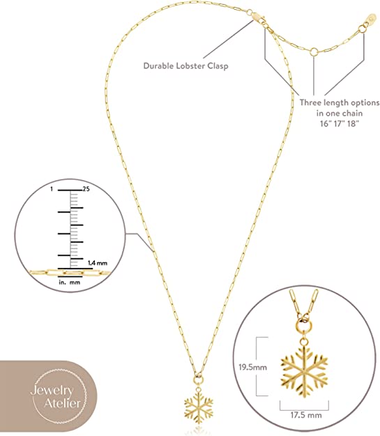 Snowflake Pendant Necklace - Jewelry Atelier