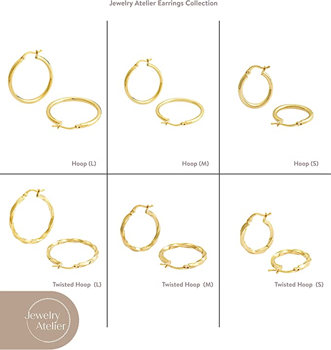 Twisted Hoop Earrings (Small) - Jewelry Atelier