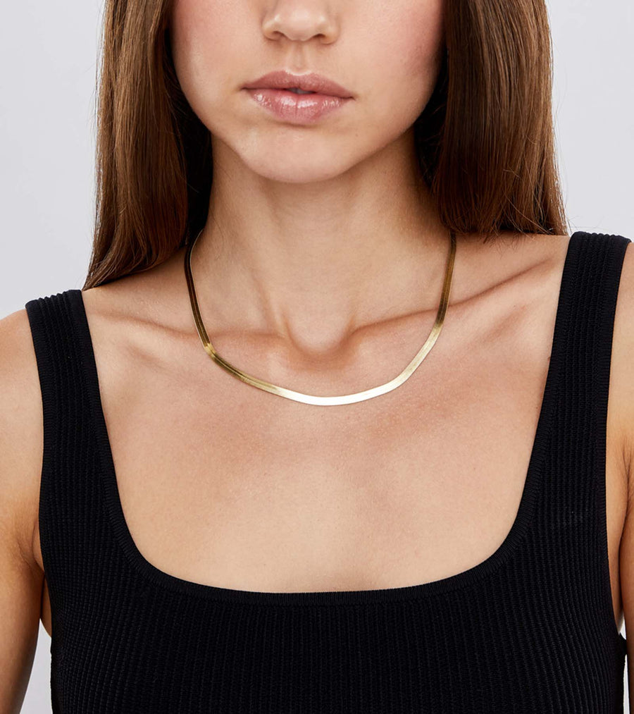 Herringbone Necklace (4.0mm) - Jewelry Atelier