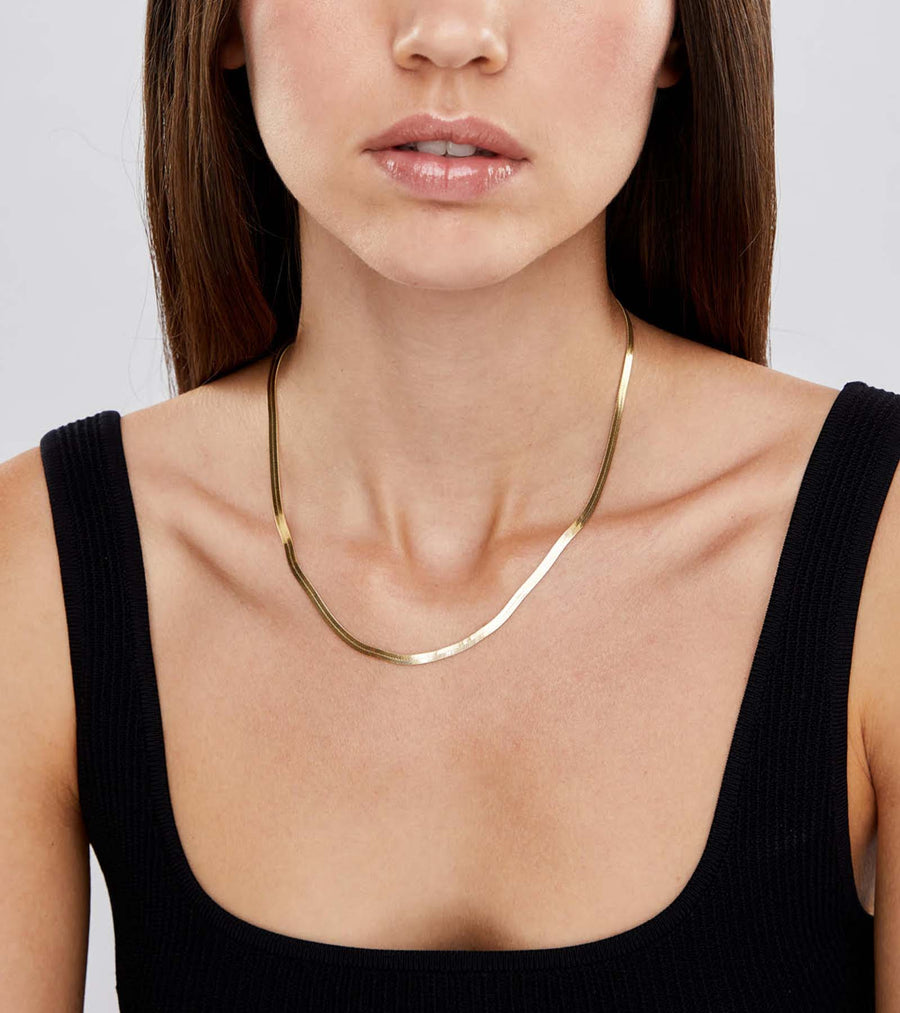 Herringbone Necklace (3.2mm) - Jewelry Atelier
