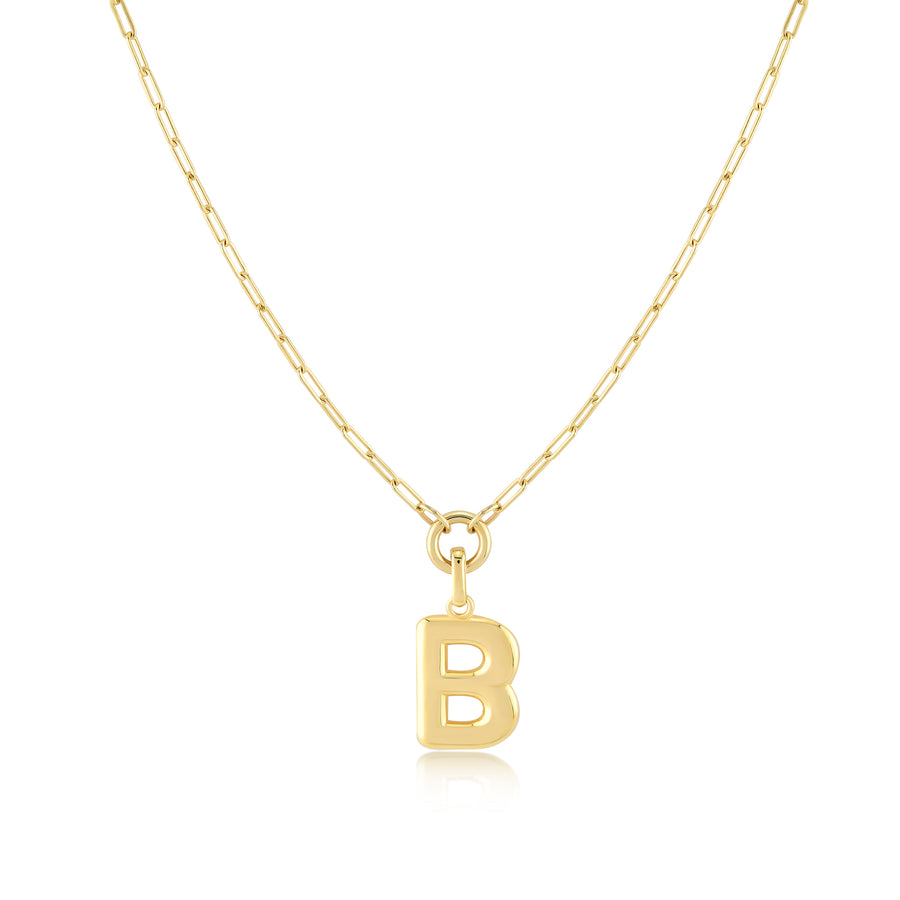 Initial Pendant Necklace - Jewelry Atelier