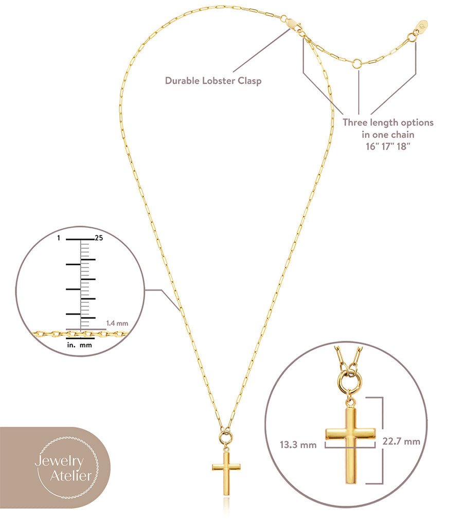 Classic Cross Pendant  Necklace