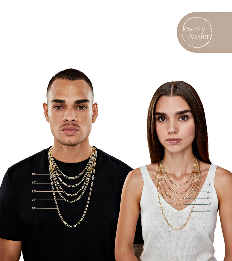 Figaro Chain Necklace (3.7mm) - Jewelry Atelier