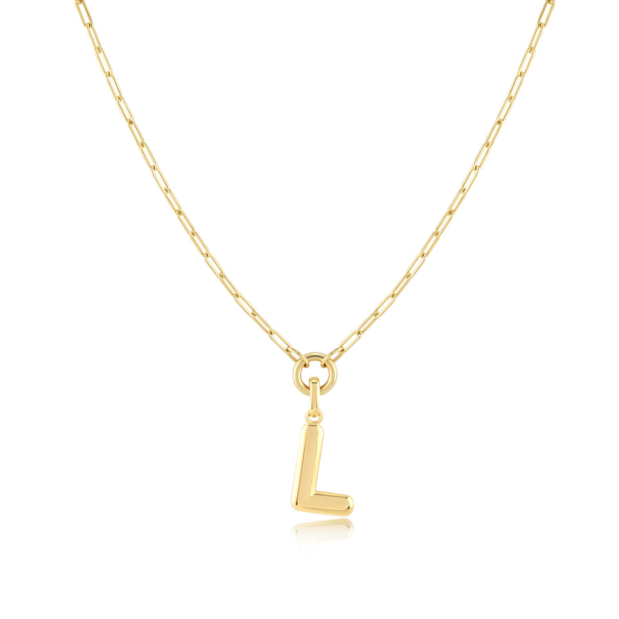 Initial Pendant Necklace - Jewelry Atelier