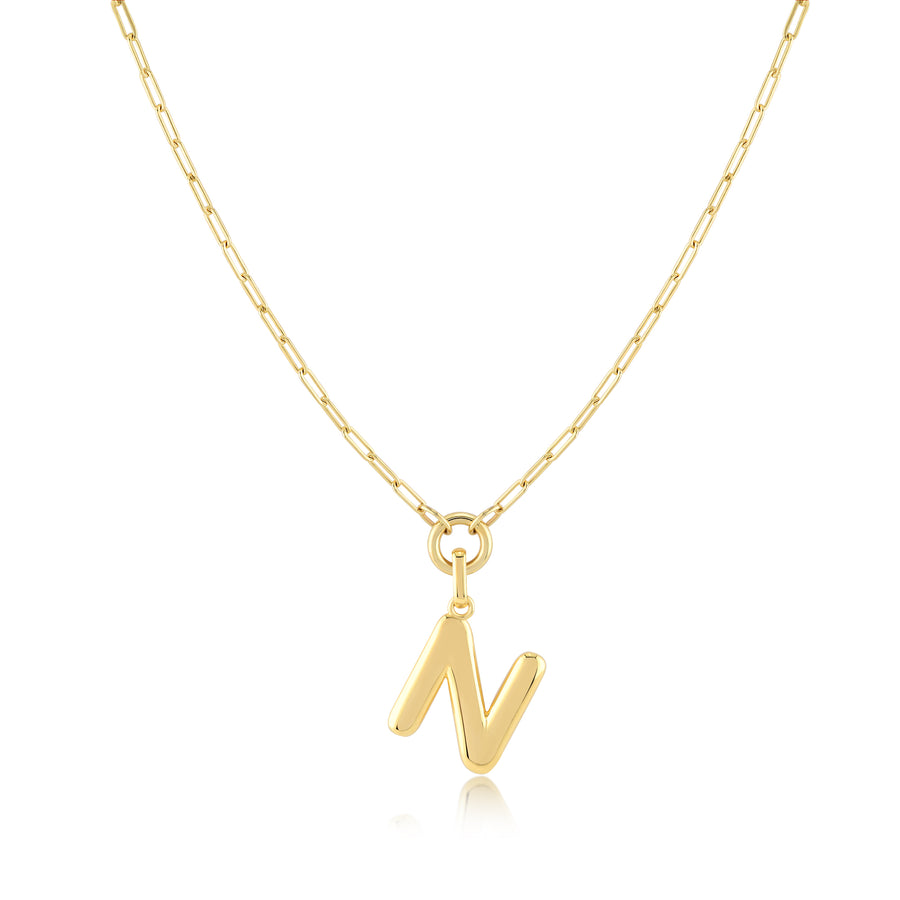 Initial Pendant Necklace - Jewelry Atelier