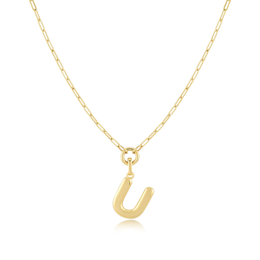 Initial Pendant Necklace - Jewelry Atelier