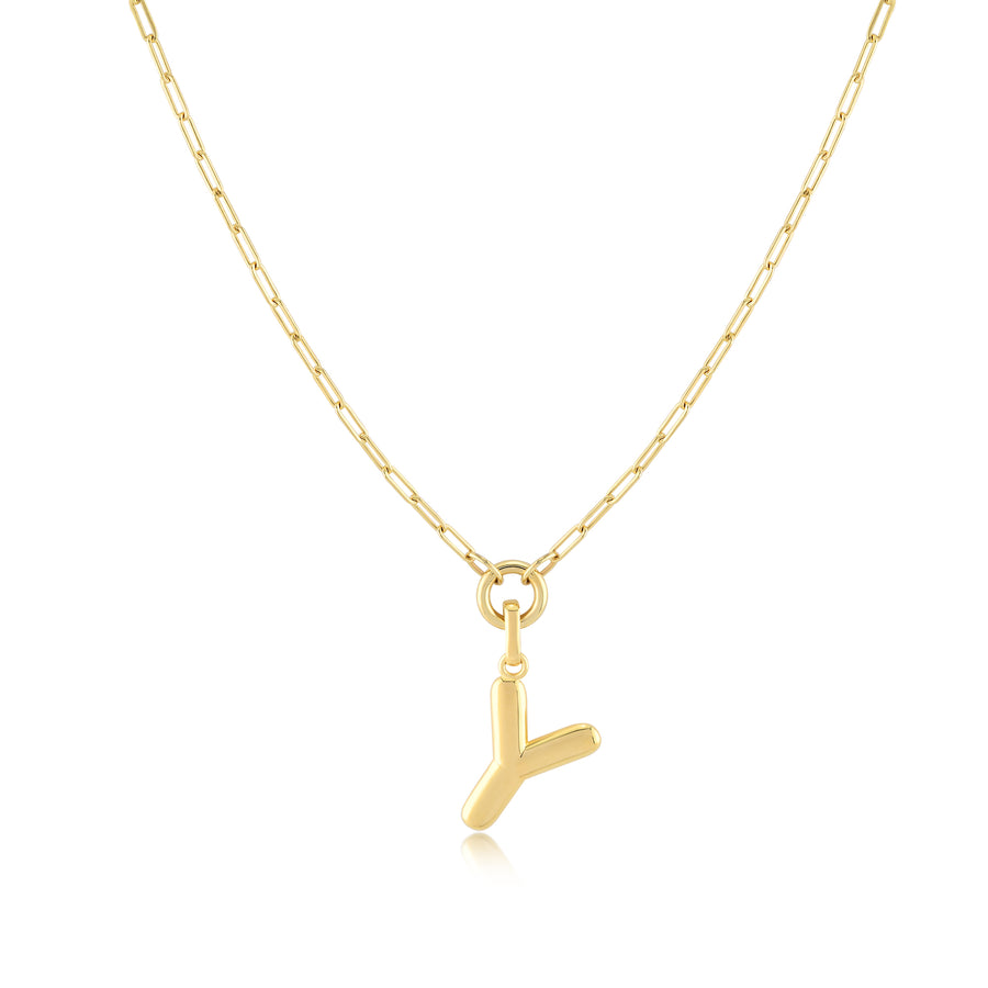 Initial Pendant Necklace - Jewelry Atelier